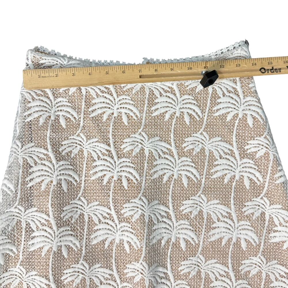 Pink Lemonade White Nude Palm Tree Pineappele Lace Crop Top Midi Skirt Set sz M - Picture 8 of 16